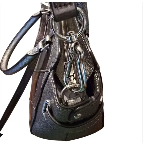 EUC Coach Blake Carryall 25 Gunmetal Patchwork 3 Way Tote Bag